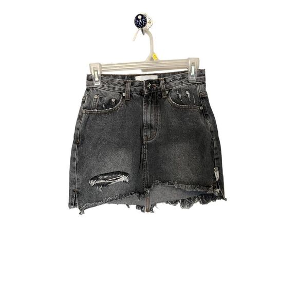 One Teaspoon High Waist Dark Gray 2020 Mini Skirt‎ - Picture 1 of 5